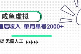 手机创业（14552期）咸鱼虚拟资料自动发货无需人工单月单号2000+03-16中创网