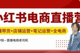 手机项目小红书电商直播训练营，直播带货+店铺运营+笔记运营02-21冒泡网