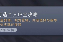 每日打造个人IP全攻略：涵盖剪辑、视觉营销、内容选择与编导，助你实现IP变现11-18福缘网