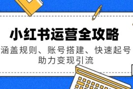 最新项目（14196期）小红书运营全攻略：涵盖规则、账号搭建、快速起号，助力变现引流02-16中创网