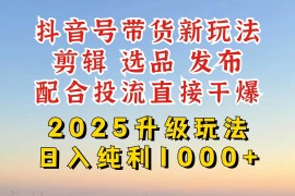 简单项目（14580期）抖音带货2025升级新玩法，超详细实操来袭，从起号到剪辑，再到选品，配&#8230;03-19中创网