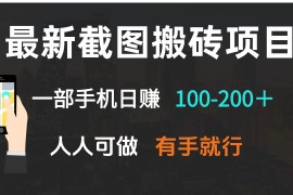 创业项目（13920期）最新截图搬砖项目，一部手机日赚100-200＋人人可做，有手就行01-05中创网