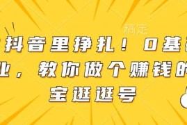 赚钱项目别在抖音里挣扎！0基础做副业，教你做个赚钱的淘宝逛逛号12-31冒泡网