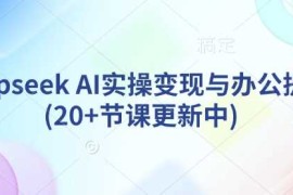 最新项目deepseekAI实操变现与办公提效(20+节课更新中)03-02冒泡网