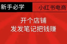 实战小红书零食共创【新手易上手】开个店铺，发发笔记把钱赚11-29冒泡网