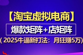 每天（13687期）【淘宝虚拟项目】2025牛逼新打法：爆款矩阵+店矩阵，月狂赚5万12-16中创网