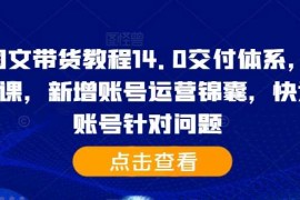 每天抖音图文带货教程14.0交付体系，基础与精英课，新增账号运营锦囊，快速解决账号针对问题10-25冒泡网