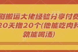 手机创业短剧搬运大佬经验分享付费短剧20天撸20个(他能吃肉我们就能喝汤)02-26冒泡网