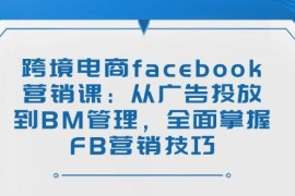 创业项目（14314期）跨境电商facebook营销课：从广告投放到BM管理，全面掌握FB营销技巧02-25中创网