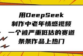 创业项目用DeepSeek制作中老年情感视频，一个被严重低估的赛道，条条作品上热门03-04冒泡网