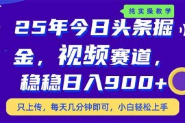 每天（14581期）25年今日头条掘金最新视频赛道玩法，稳稳日入900+，副业兼职的不二之选03-19中创网