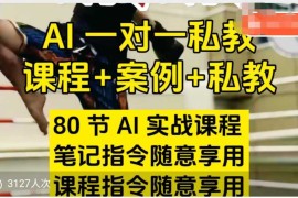 实战AI指令实战课，课程+案例，80节AI实战课程，笔记指令随意享用，课程指令随意享用02-07冒泡网