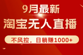 创业项目（12674期）TB无人直播九月份最新玩法，日不落直播间，不风控，日稳定躺赚1000+！09-21中创网