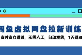 2024最新（13524期）闲鱼虚拟网盘拉新训练营：省时省力赚钱，无需人工，自动发货，7天赚80012-02中创网