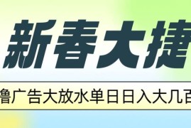 手机创业（14043期）新春大捷，撸广告平台大放水，单日日入大几百，让你收益翻倍，开始你的&#8230;01-24中创网