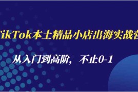 2024最新TikTok本土精品小店出海实战营，从入门到高阶，不止0-112-27福缘网