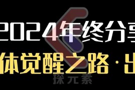 热门项目个人事业行动营，​2024年终分享个体觉醒之路01-11冒泡网