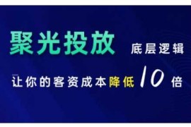 赚钱项目小红书聚光投放底层逻辑课，让你的客资成本降低10倍11-18冒泡网