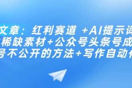 每日付费文章：红利赛道+AI提示词+批量找稀缺素材+公众号头条号成功起号不公开的方法+写作自动化02-24冒泡网