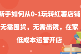 每天新手如何从0-1玩转红薯店铺，无需囤货，无需出镜，在家低成本运营开店10-16福缘网