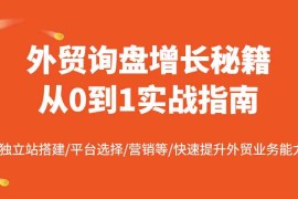 2025最新外贸询盘增长秘籍从0到1实战指南，独立站搭建/平台选择/营销等/快速提升外贸业务能力03-02福缘网