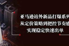 创业项目亚马逊站外新品打爆系列，从定价策略到把控节奏感，实现稳定快速出单01-17福缘网